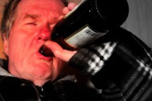old man drinking alcohol